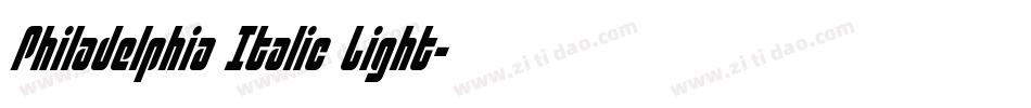 Philadelphia Italic Light字体转换